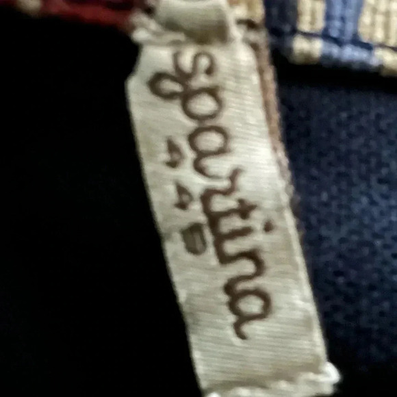 Spartina 449 leather & linen handbag - Picture 4 of 16